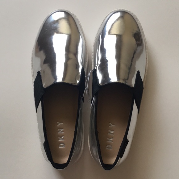 Dkny Shoes - NWOT DKNY Metallic slip on sneaker size 6